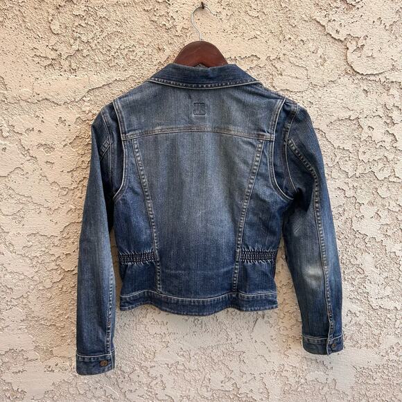 Vintage GAP Stretch Denim Trucker Jacket Size Womens Small - Picture 2 of 4